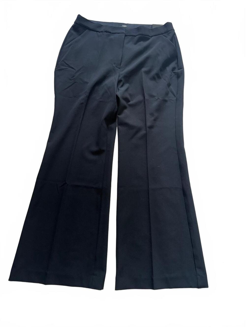 Women’s Express black high-waisted flare trousers Size 16R New With Tags
